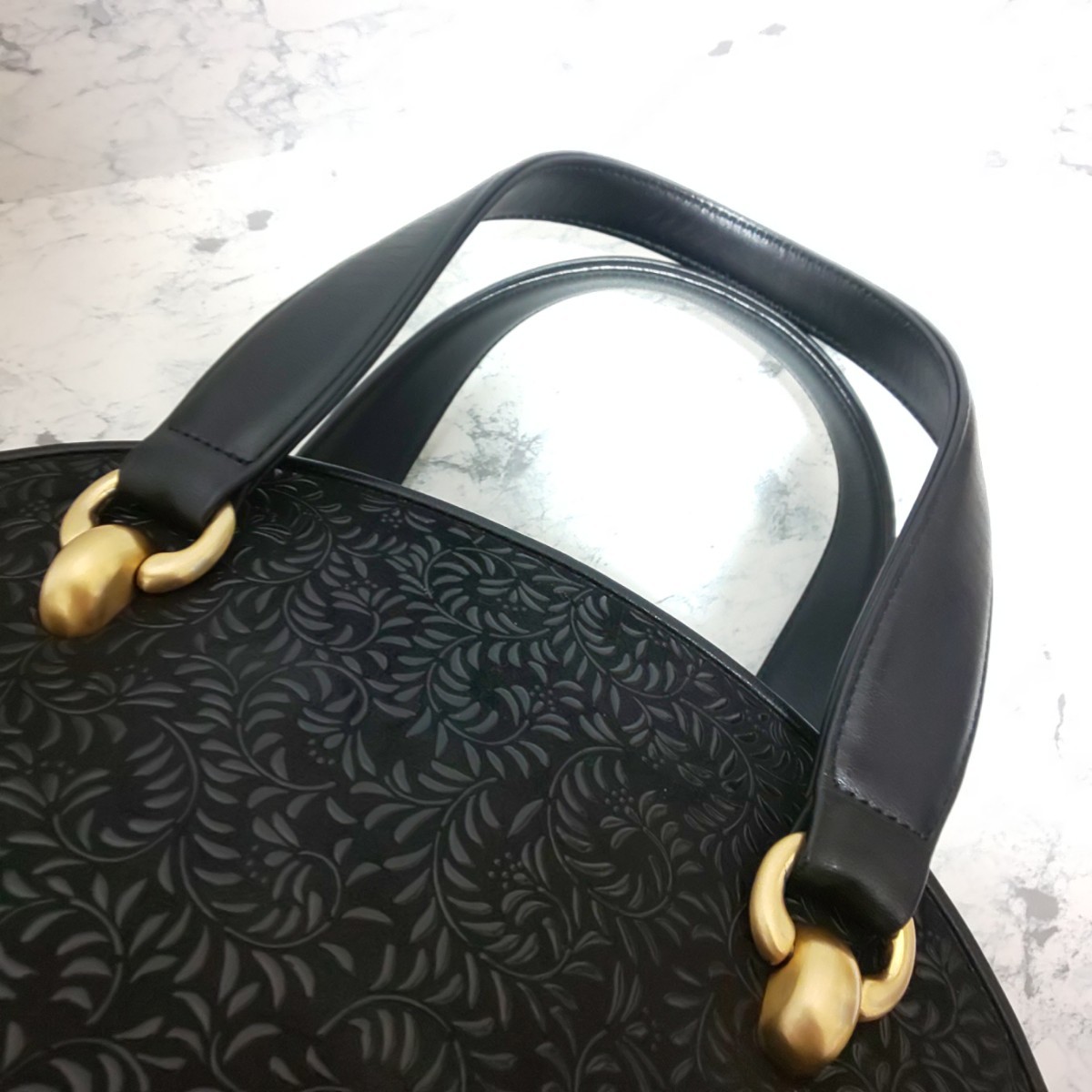 極美品】印傳屋 INDENYA 甲州印伝 ディアスキン ハンドバッグ ミニ