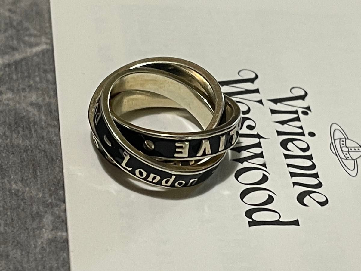 ヴィヴィアン・ウエストウッド シルバー925 3連リング ゴールド L