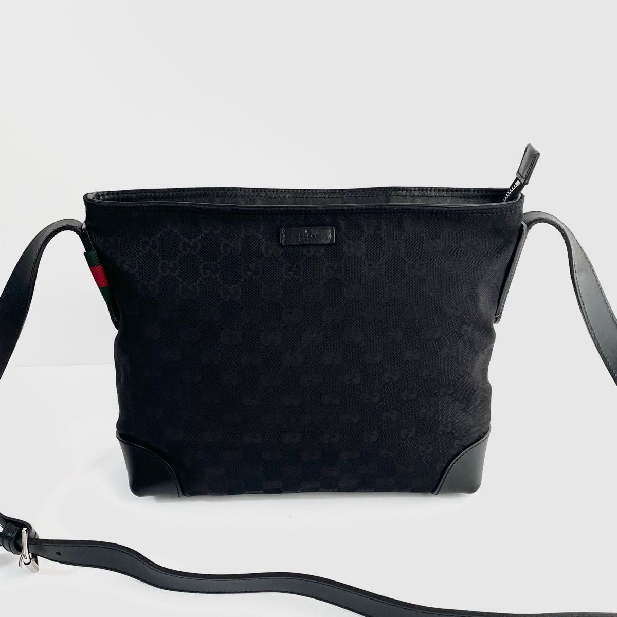 極美品〜美品】GUCCI グッチ ショルダーバッグ GGキャンバス×レザー