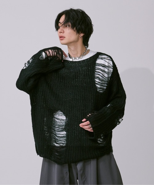 セール】アソートダメージニット（ニット/セーター）｜Ellno Loset