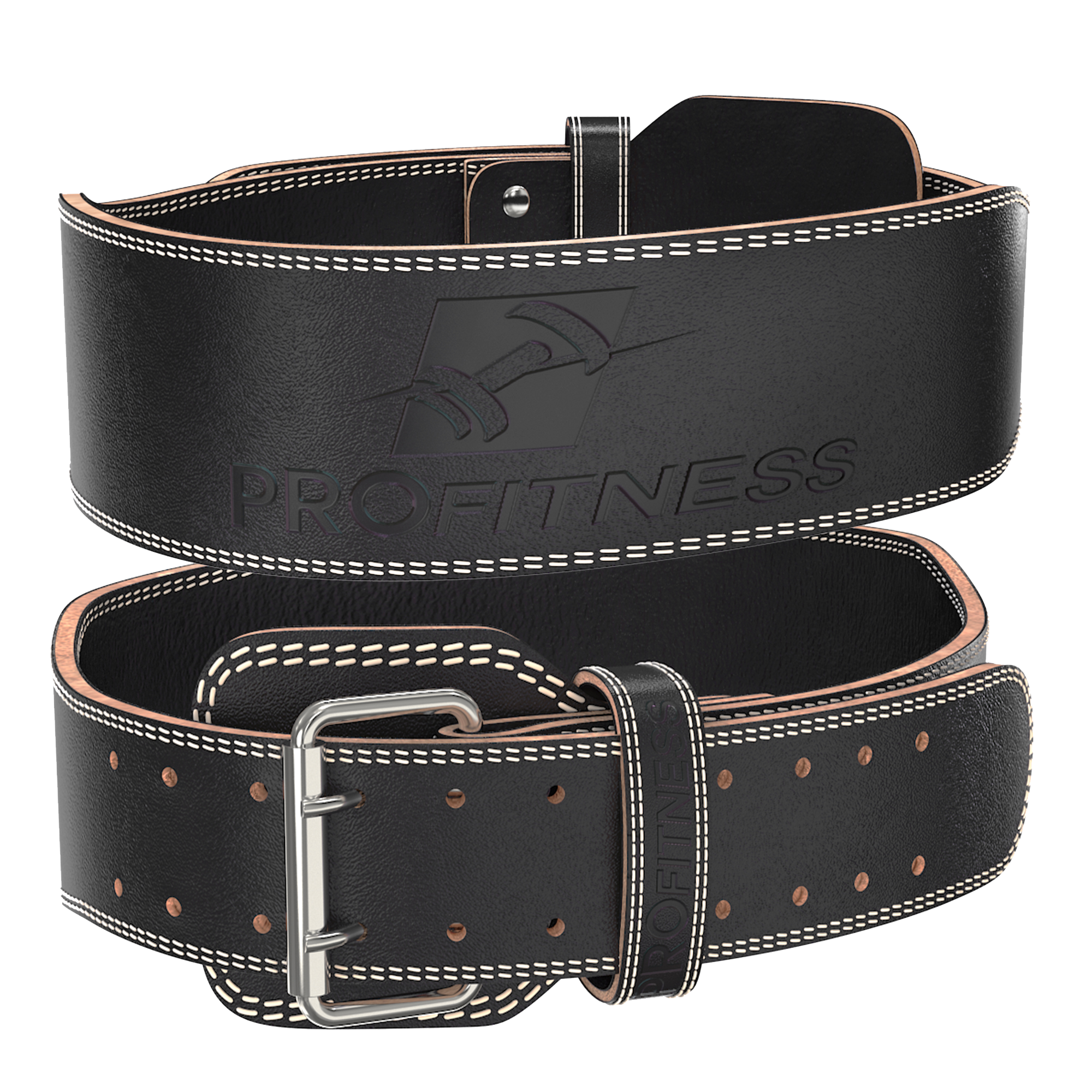 4-inch Wide Genuine Leather Workout Belt by ProFitness