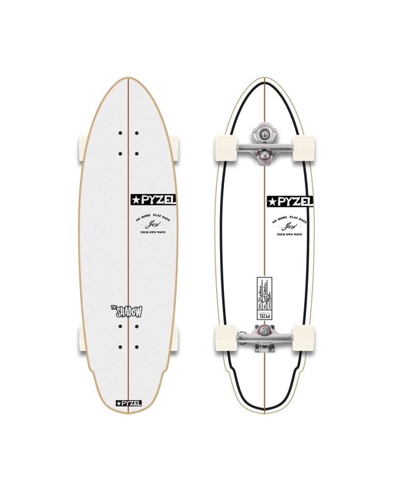 Buy the YOW Pyzel Shadow 33.5in White Surfskate Online Now
