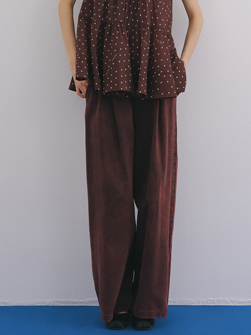 WEB限定00サイズ】ワイドレッグイージーデニムパンツ(デニムパンツ