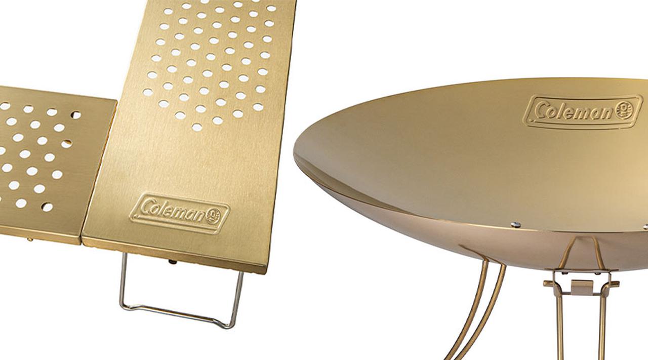 コールマンの人気焚き火ギアに、ゴールドカラーが登場！ キャンプ