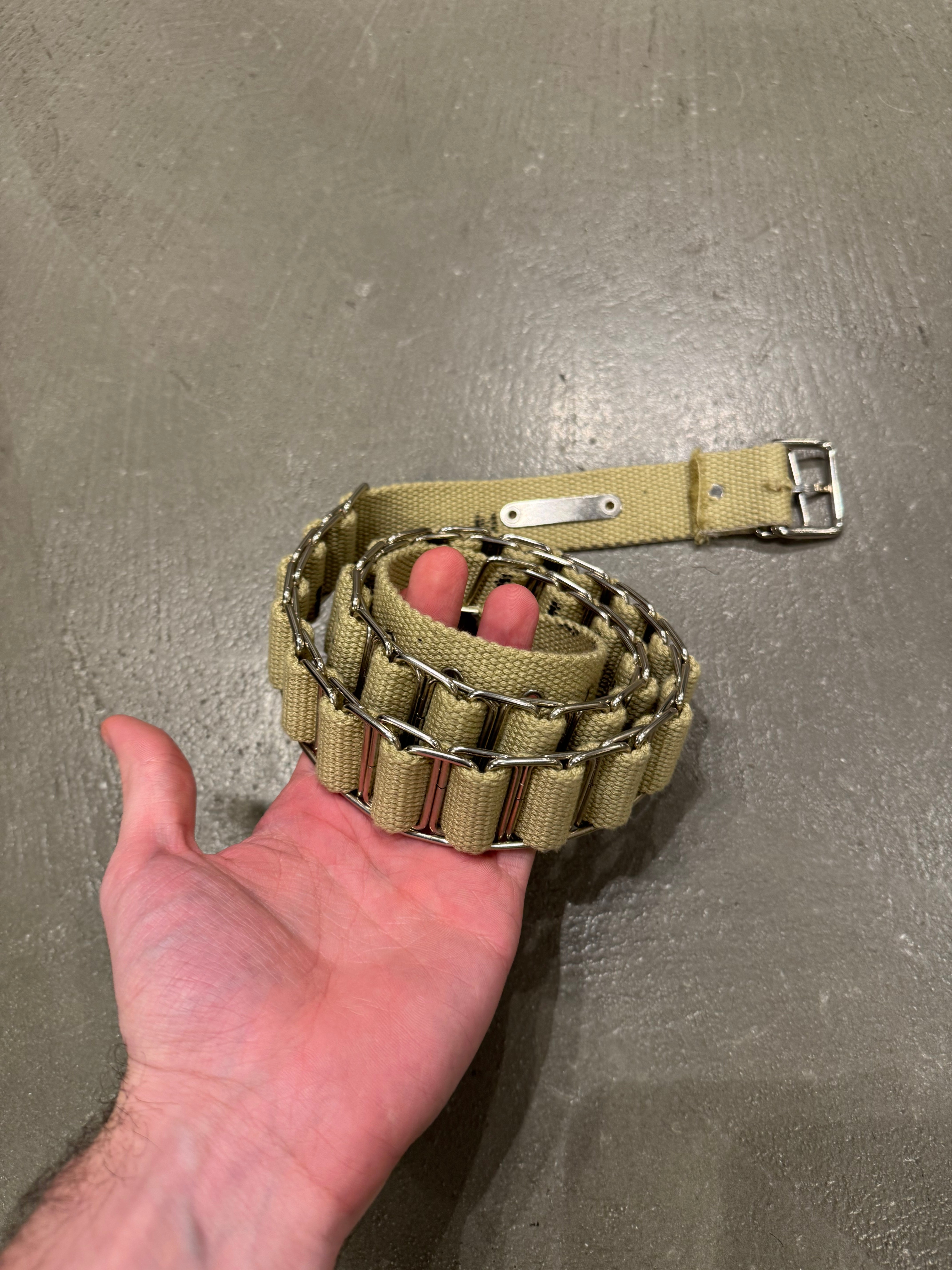 1998 Helmut Lang military chain belt