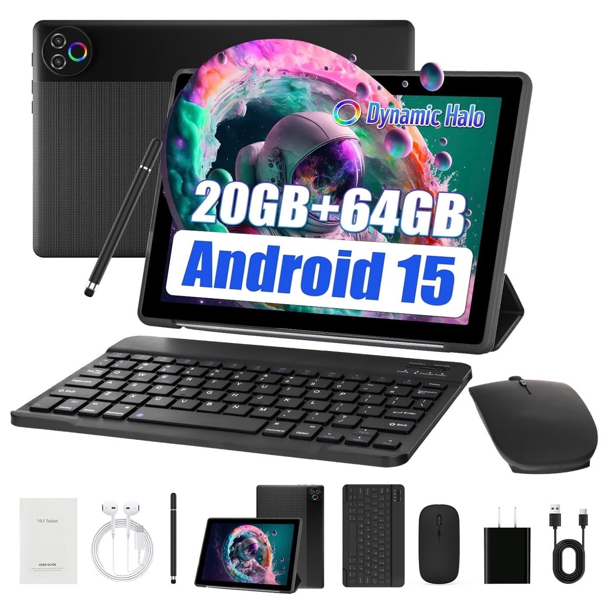 Android 15 Tablet 20GB RAM+64GB ROM 10inch Widevine L1, 6G WiFi