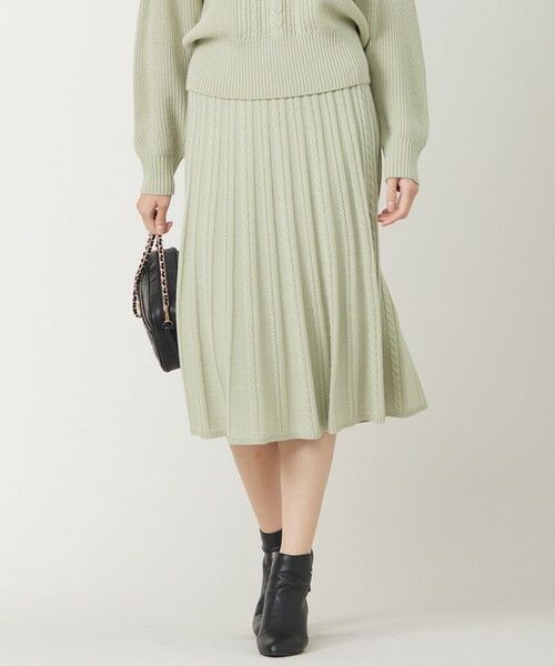 セール】 【セットアップ対応】スフレケーブルニット スカート （ミニ