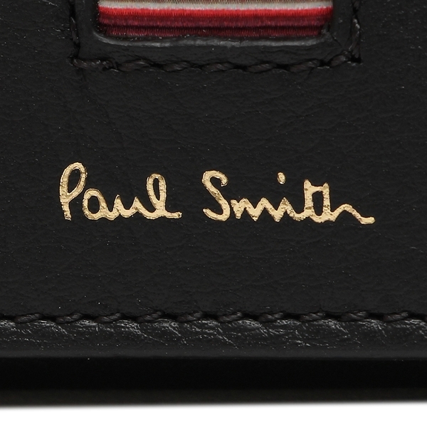 ポールスミス 長財布（かぶせ蓋） マルチストライプ ブラック マルチ