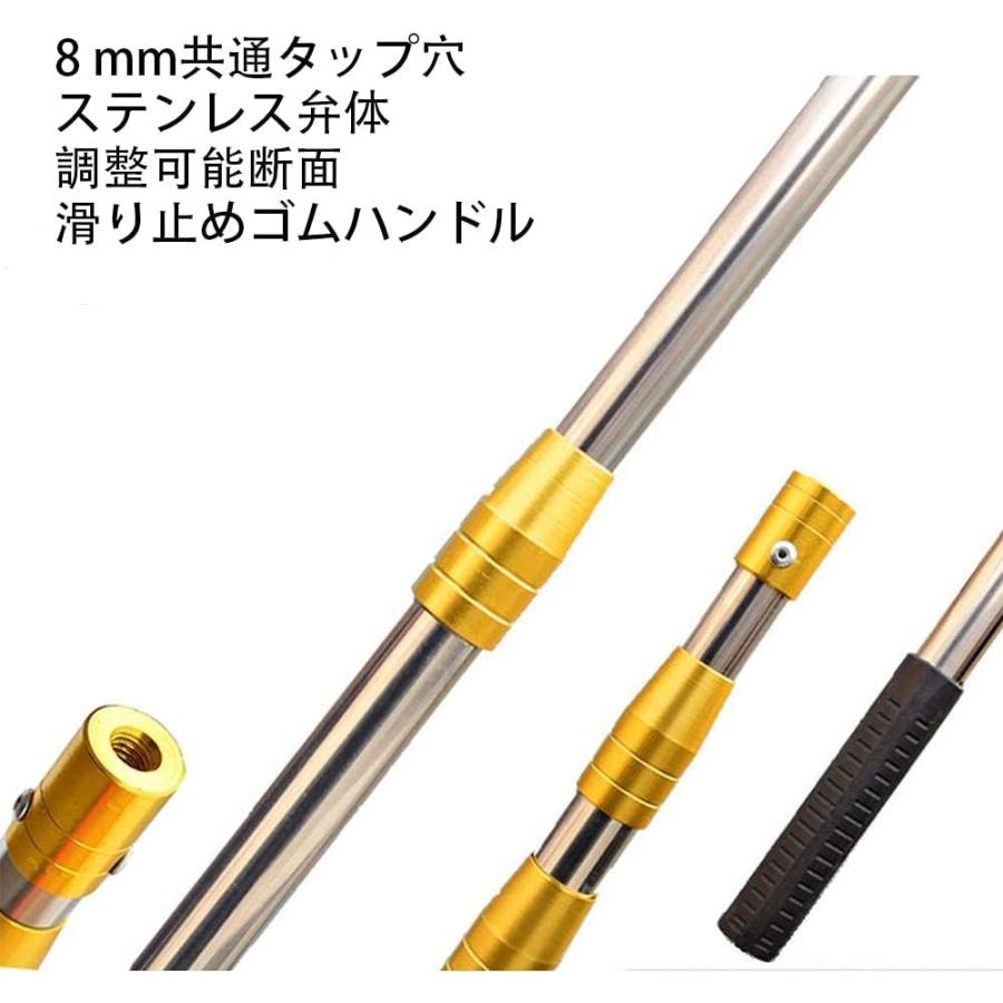 銛 145cm伸縮棒 2本セット 5又/7又対応 ステンレス鋼釣り槍 長さ調整