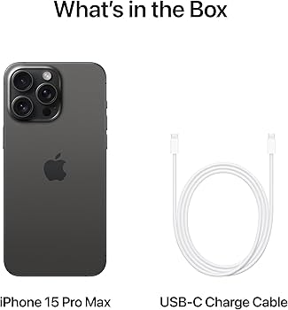 Amazon.com: Apple iPhone 15 Pro Max, 256GB, Black Titanium - T