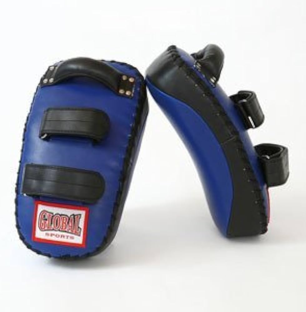 Amazon | カーブキックミット 051 青2個セット (高級レザー) キック