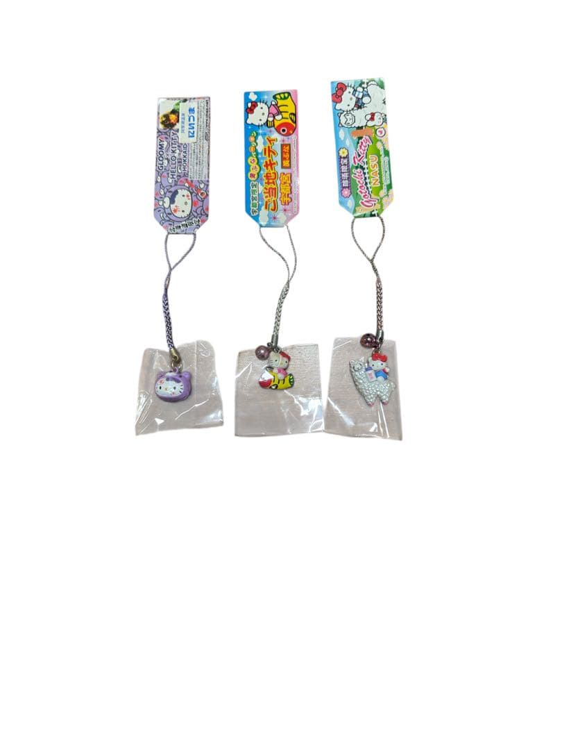 M*a様 ご当地キティ ストラップ 3個セット 北海道・宇都宮・那須 ご当地キティ 北海道限定 白くま ラバーストラップ 3個セット : 北海道
