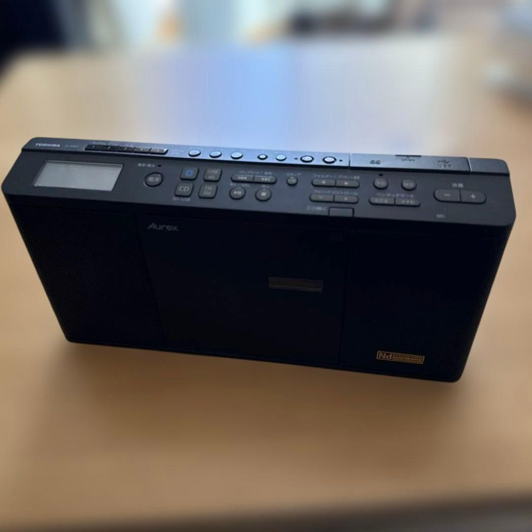 CDラジカセ　東芝　Aurex TRM-ANX1 東芝Aurex、Bluetooth送受信対応のCDラジオ。ネオジウムスピーカーで