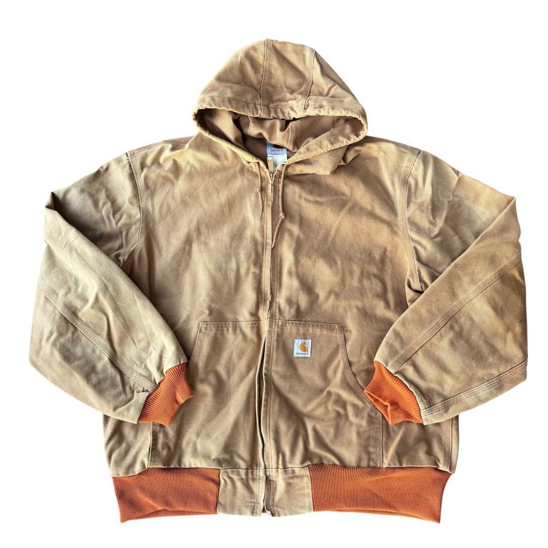 90s Carhartt アクティブジャケット オレンジリブ 希少 USA製 - メルカリ
