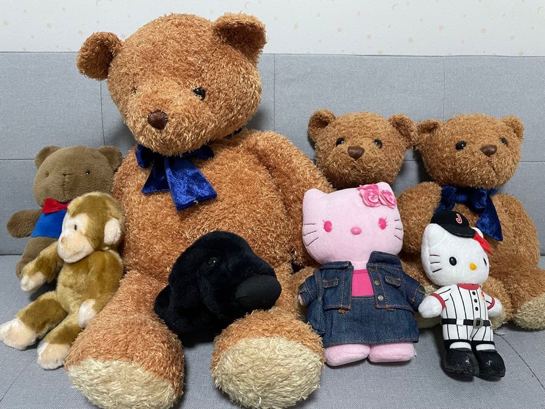 テディベア・ハローキティ・モンキーぬいぐるみセット Amazon | サンリオ(SANRIO) ぬいぐるみ（ふわもさドール） ハロー